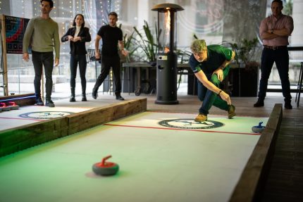 Curling at Canary Wharf