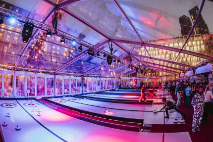 Covered curling rink at The Curling Club